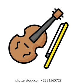 Get your hold on this amazing icon of violin, music instrument vector