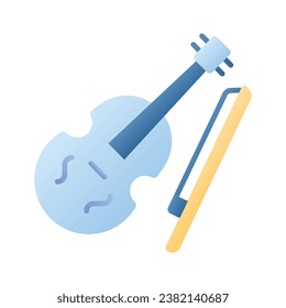 Holen Sie sich diese beeindruckende Ikone der Violine, Musikinstrument, Vektorgrafik