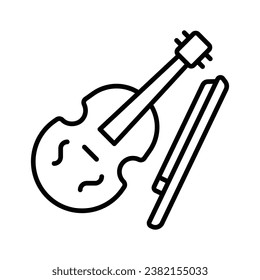 Get your hold on this amazing icon of violin, music instrument vector