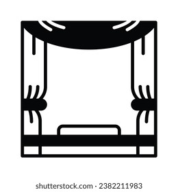 Get your hold on this carefully designed icon of theater stage, premium vector of theater curtains