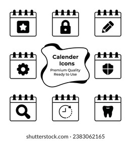 Get your hold on this beautifully designed calendar vectors set, ready for premium download