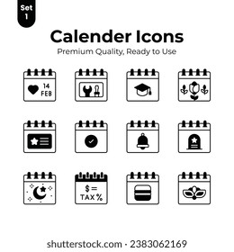 Get your hold on this beautifully designed calendar vectors set, ready for premium download