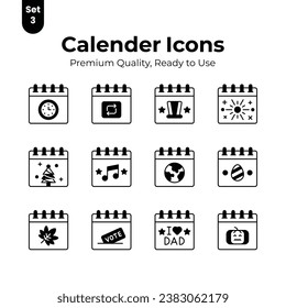 Get your hold on this beautifully designed calendar vectors set, ready for premium download