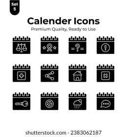 Get your hold on this beautifully designed calendar vectors set, ready for premium download