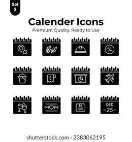 Obtén tu control sobre este conjunto de vectores de calendario hermosamente diseñados, listo para descarga premium