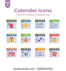 Get your hold on this beautifully designed calendar vectors set, ready for premium download