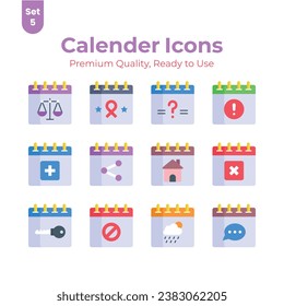 Get your hold on this beautifully designed calendar vectors set, ready for premium download