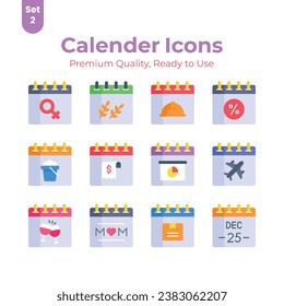 Get your hold on this beautifully designed calendar vectors set, ready for premium download