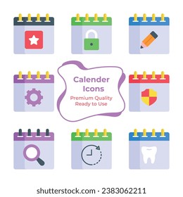 Get your hold on this beautifully designed calendar vectors set, ready for premium download