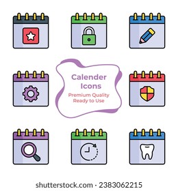 Get your hold on this beautifully designed calendar vectors set, ready for premium download
