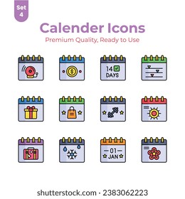 Get your hold on this beautifully designed calendar vectors set, ready for premium download