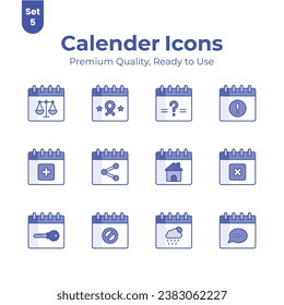 Get your hold on this beautifully designed calendar vectors set, ready for premium download