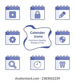 Get your hold on this beautifully designed calendar vectors set, ready for premium download