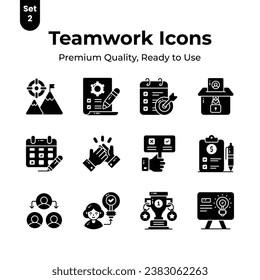 Get your hold on this catchy vector set of teamwork, isolated on white background