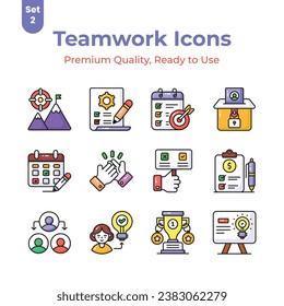 Get your hold on this catchy vector set of teamwork, isolated on white background