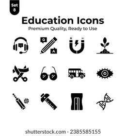 Get your hold on this beautifully crafted education vectors set, well designed icons set