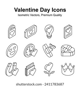 Get your hold on this creatively crafted valentines day vectors set, up for premium use