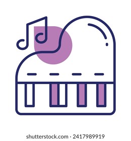 Get your hold on this beautifully designed vector of piano, musical instrument