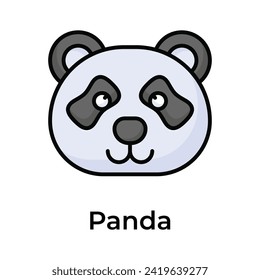 Get your hold on this visually appealing panda icon, ready to use vector