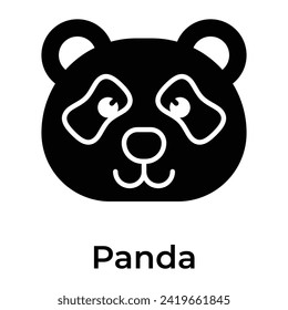Get your hold on this visually appealing panda icon, ready to use vector