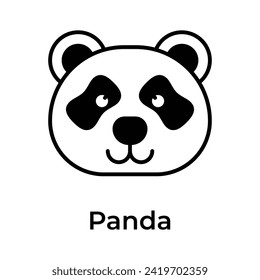 Get your hold on this visually appealing panda icon, ready to use vector