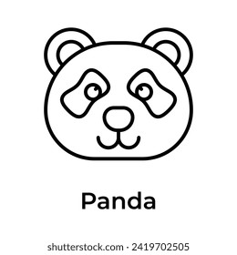 Get your hold on this visually appealing panda icon, ready to use vector