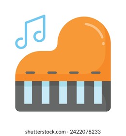 Get your hold on this beautifully designed vector of piano, musical instrument