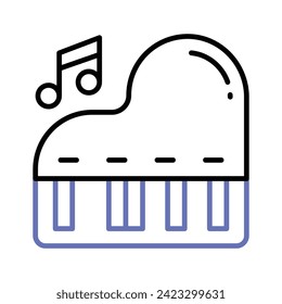 Get your hold on this beautifully designed vector of piano, musical instrument