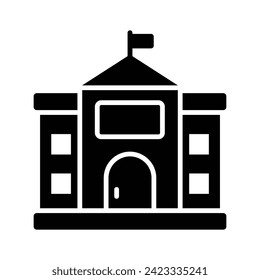 Get your hold on this amazing icon of school building, isolated on white background