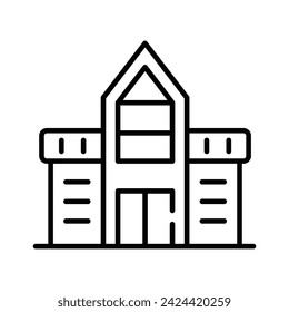 Get your hold on this amazing icon of university building, isolated on white background