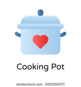Get your hold on this beautiful icon of cooking pot, ready to use vector