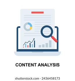 Get your hold on this creatively crafted concept icon of content analysis