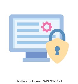Get your hold on this beautiful icon of data protection, ready to use vector
