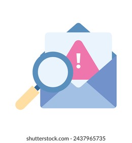 Get your hold on this amazing icon of spam mail, email alert vector
