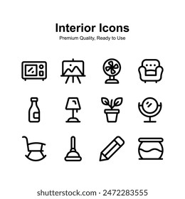 Get your hold on this amazing Household and Interior Things vectors set