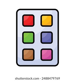 Consiga su control en este icono increíble de acuarela, Vector premium
