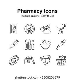 Get your hold on this creatively designed pharmacy icons