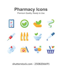 Get your hold on this creatively designed pharmacy icons