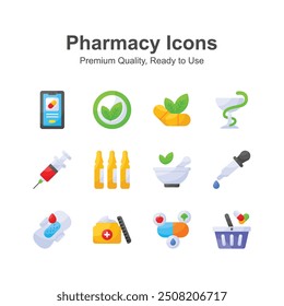 Get your hold on this creatively designed pharmacy icons