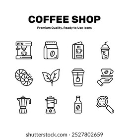 Get your hold on this amazing coffee shop icons set