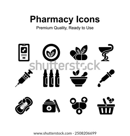 Get your hold on this creatively designed pharmacy icons