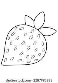 Get your kids excited about coloring with this cute and delicious strawberry coloring page! With simple lines and large spaces, it's perfect for younger children to develop their fine motor skills.