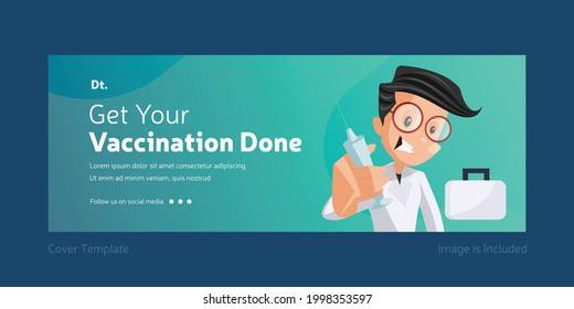 Get your vaccination done cover page design.