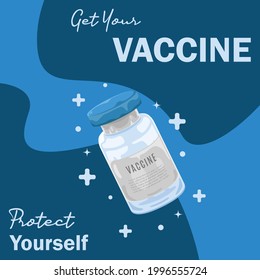 Get Your Vaccine Vector Illustration