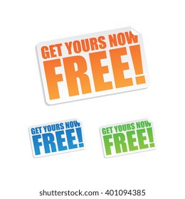 Get Yours Now Free Vector Paper Labels