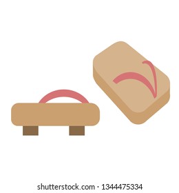 Geta flat illustration on white