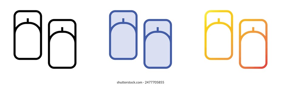 Geta icon. Linear, Blue Fill and Gradient Style Design Isolated On White Background