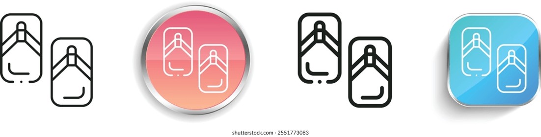 Geta icon. Thin Linear, Regular and Button Style Design Isolated On White Background