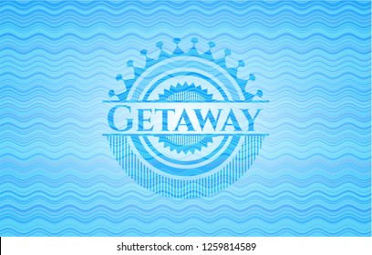 Getaway water representation badge.