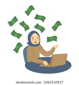 gets money from passive income dollar banknotes